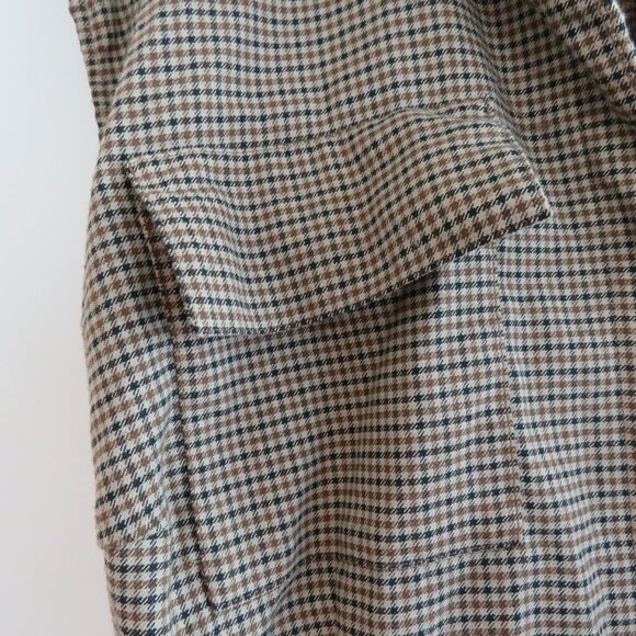 ELOQUII Belted Wide Leg Sleeveless Jumpsuit in Tan Plaid - Size US 24 - Picture 6 of 15